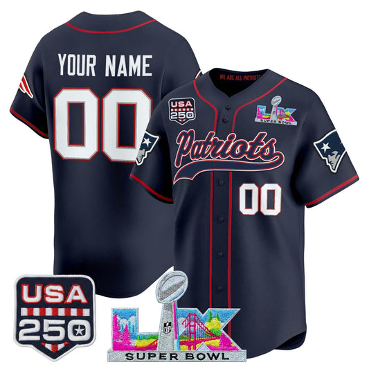 Camisa NFL New England “Super Bowl LX & United States 250th Anniversary Patch” Vapor Jersey