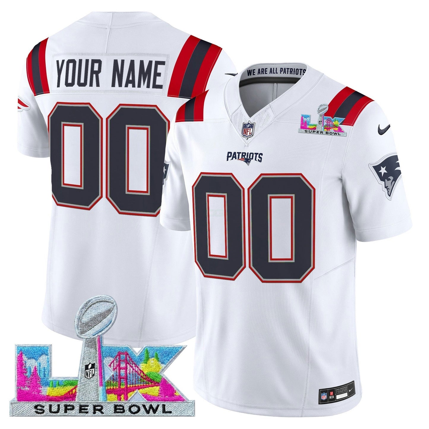 Camisa NFL New England Super Bowl LX Vapor Limited Jersey