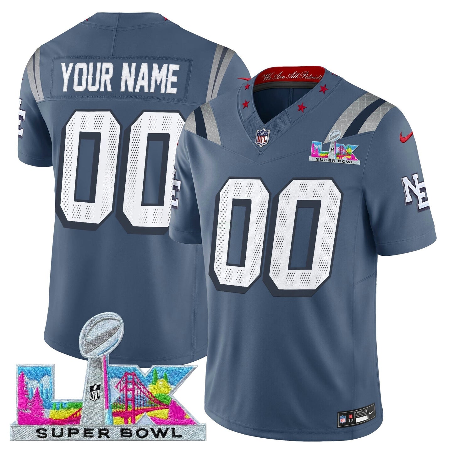 Camisa NFL New England Super Bowl LX Vapor Limited Jersey