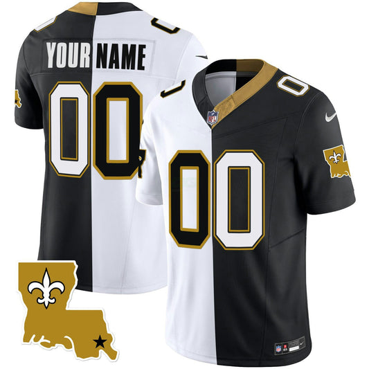 Camisa NFL New Orleans Branca Preta Split Jersey - Split