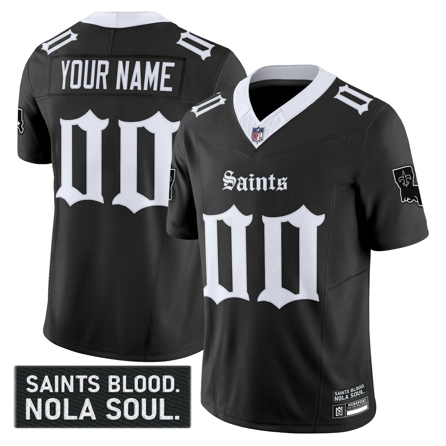 Camisa NFL New Orleans ‘Gothic Vieux Carré Edition’ Vapor Jersey
