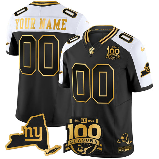 Camisa NFL New York 100th Season & State Patch Dourada Vapor Limited Jersey