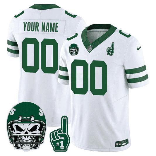 Camisa NFL New York 1980s Throwback Limited Jersey – Number 1 Patch - Branca