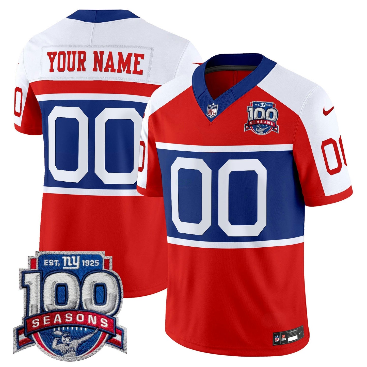 Camisa NFL New York ‘Century Red’ 100th Season Commemorative Vapor Jersey