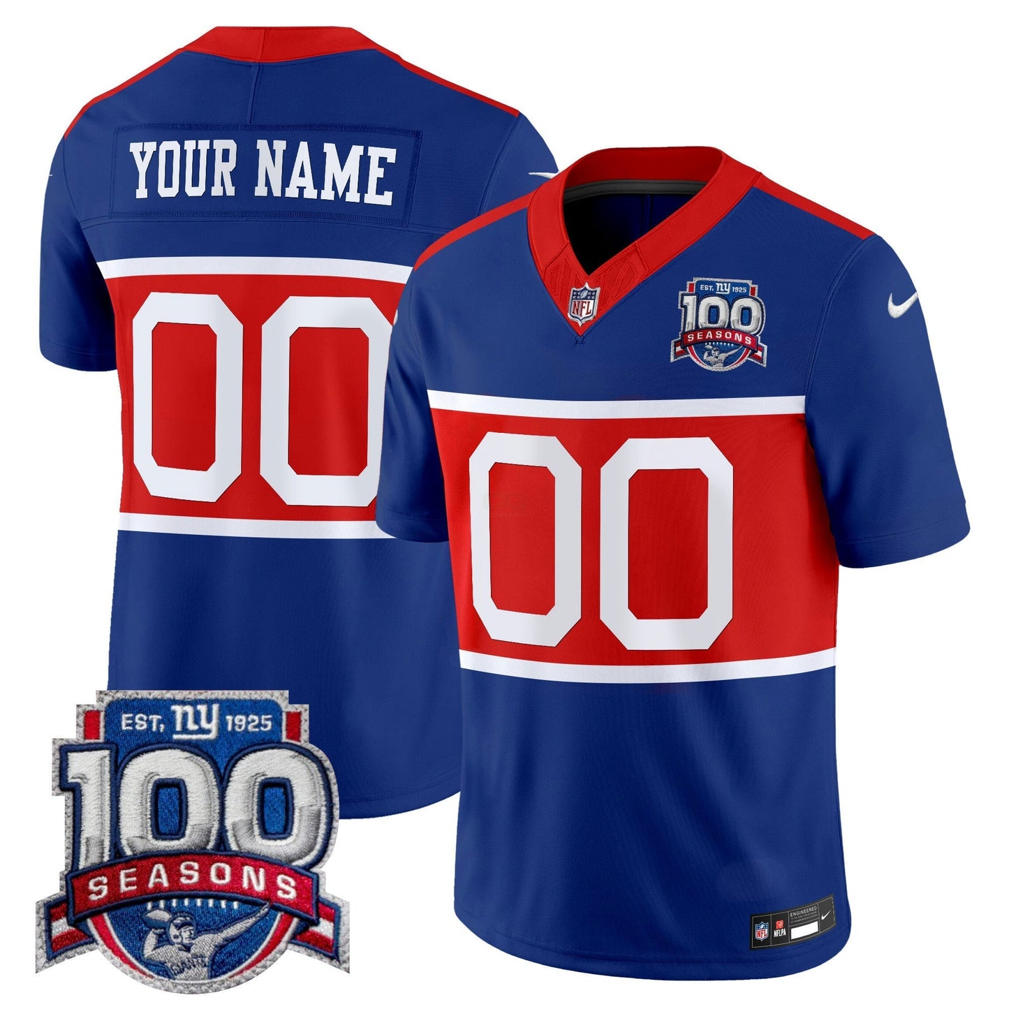Camisa NFL New York ‘Century Red’ 100th Season Commemorative Vapor Jersey