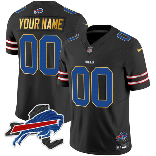 Camisa NFL New York Patch Dourada Trim Vapor Jersey