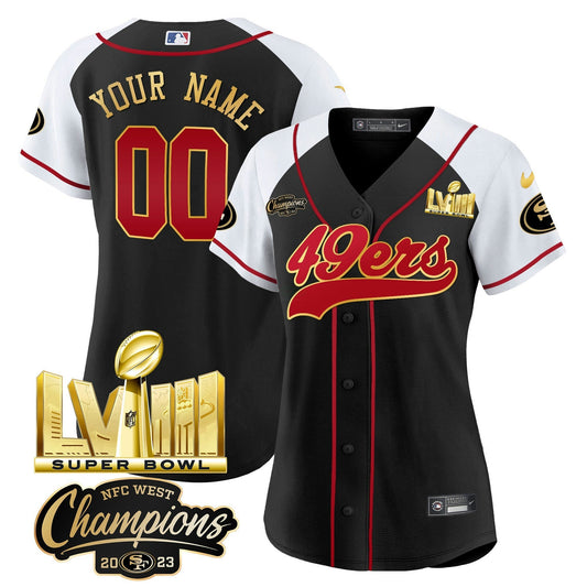 Camisa NFL NFC West Champions & Super Bowl LVIII Dourada Patch Jersey