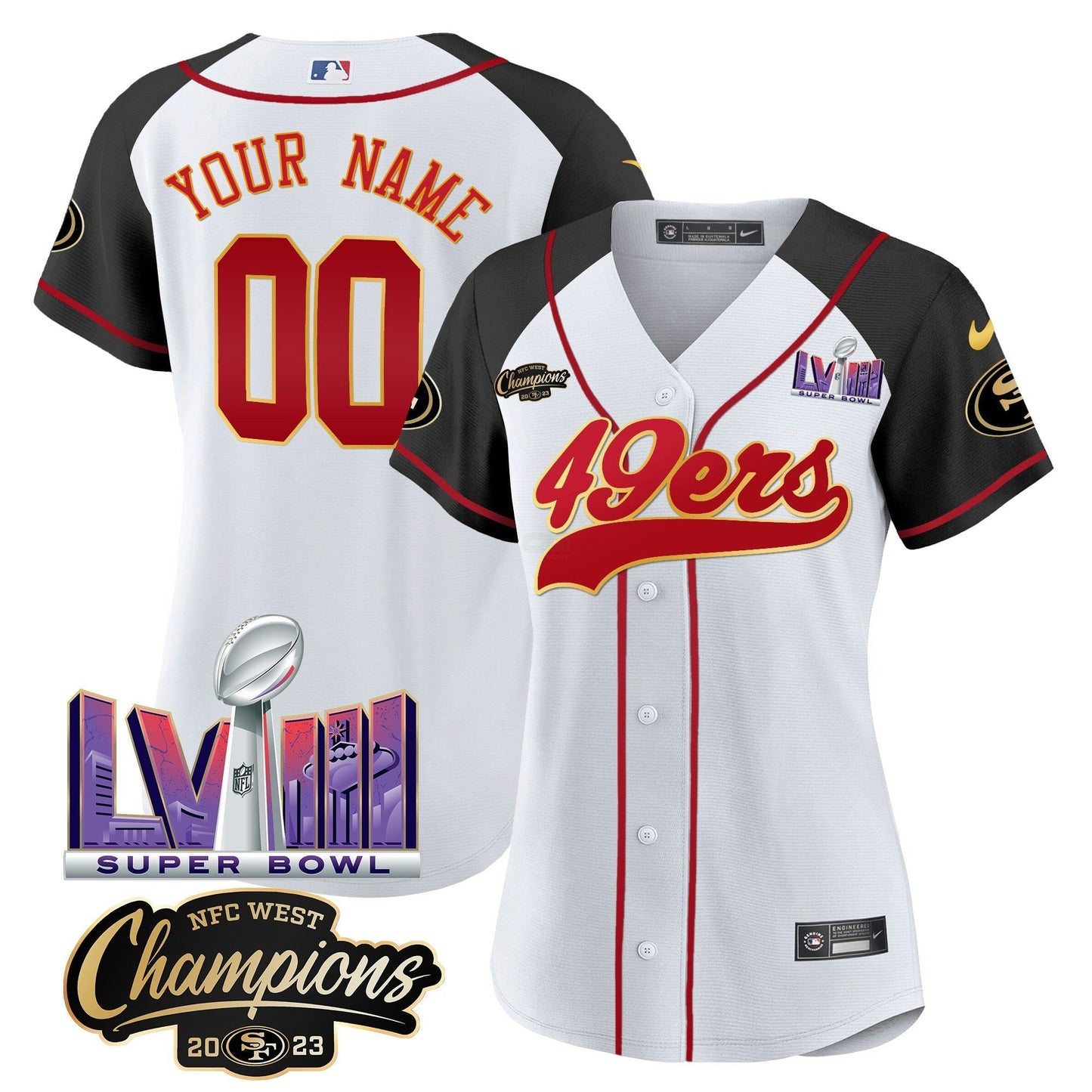 Camisa NFL NFC West Champions & Super Bowl LVIII Patch Jersey