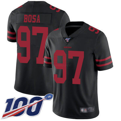 Camisa NFL Nick Bosa San Francisco Black Jersey - Preta