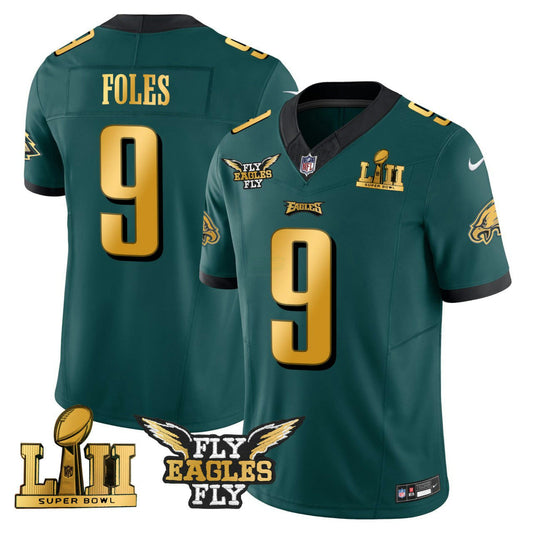 Camisa NFL Nick Foles Philadelphia Gold Trim Super Bowl Jersey - Dourada Trim