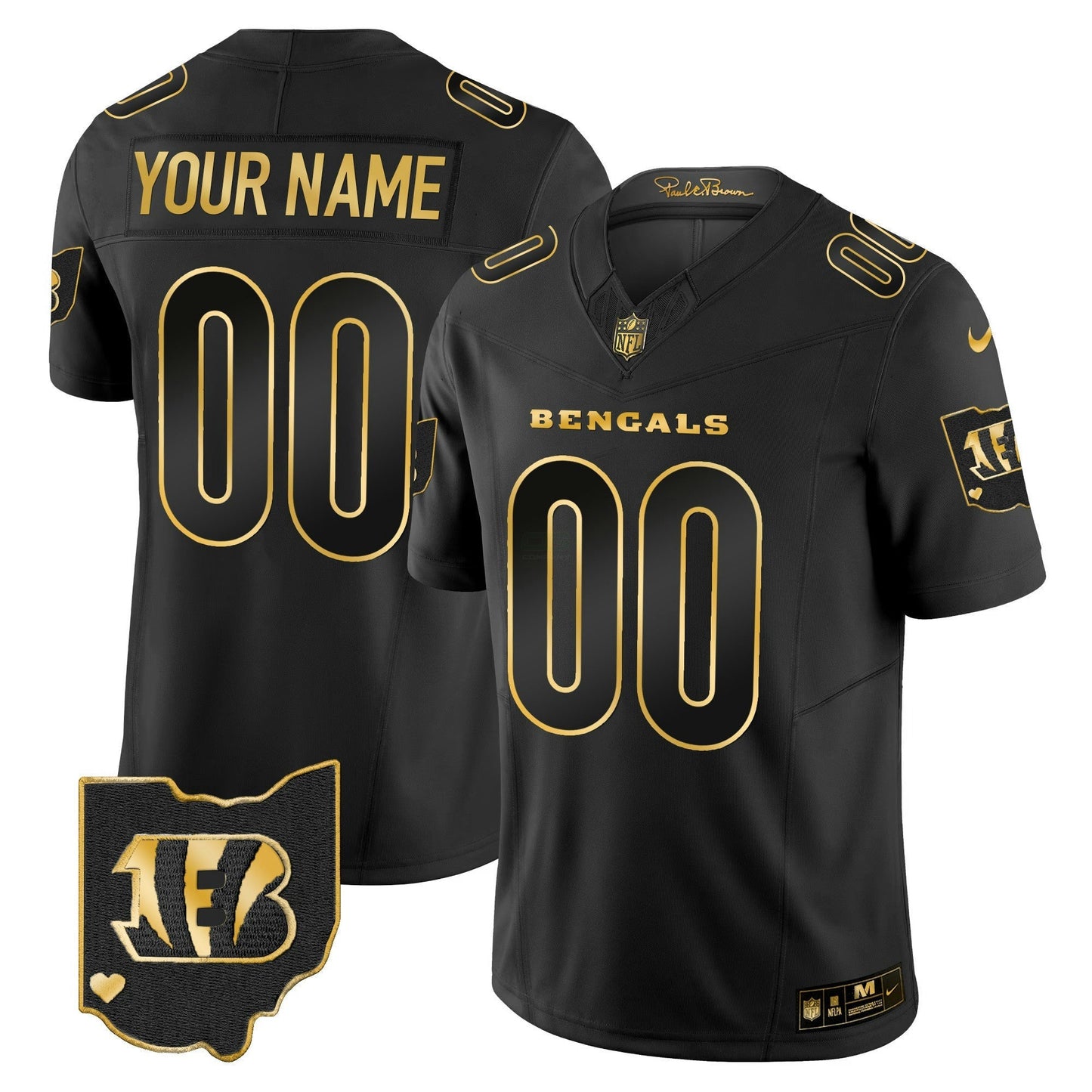 Camisa NFL Ohio Patch Vapor Limited Dourada Jersey