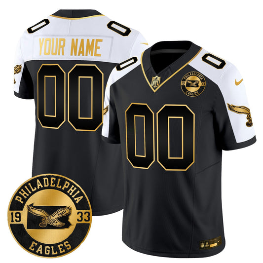 Camisa NFL Philadelphia 2024 Throwback Dourada Vapor Limited Jersey – Est. 1933 Patch