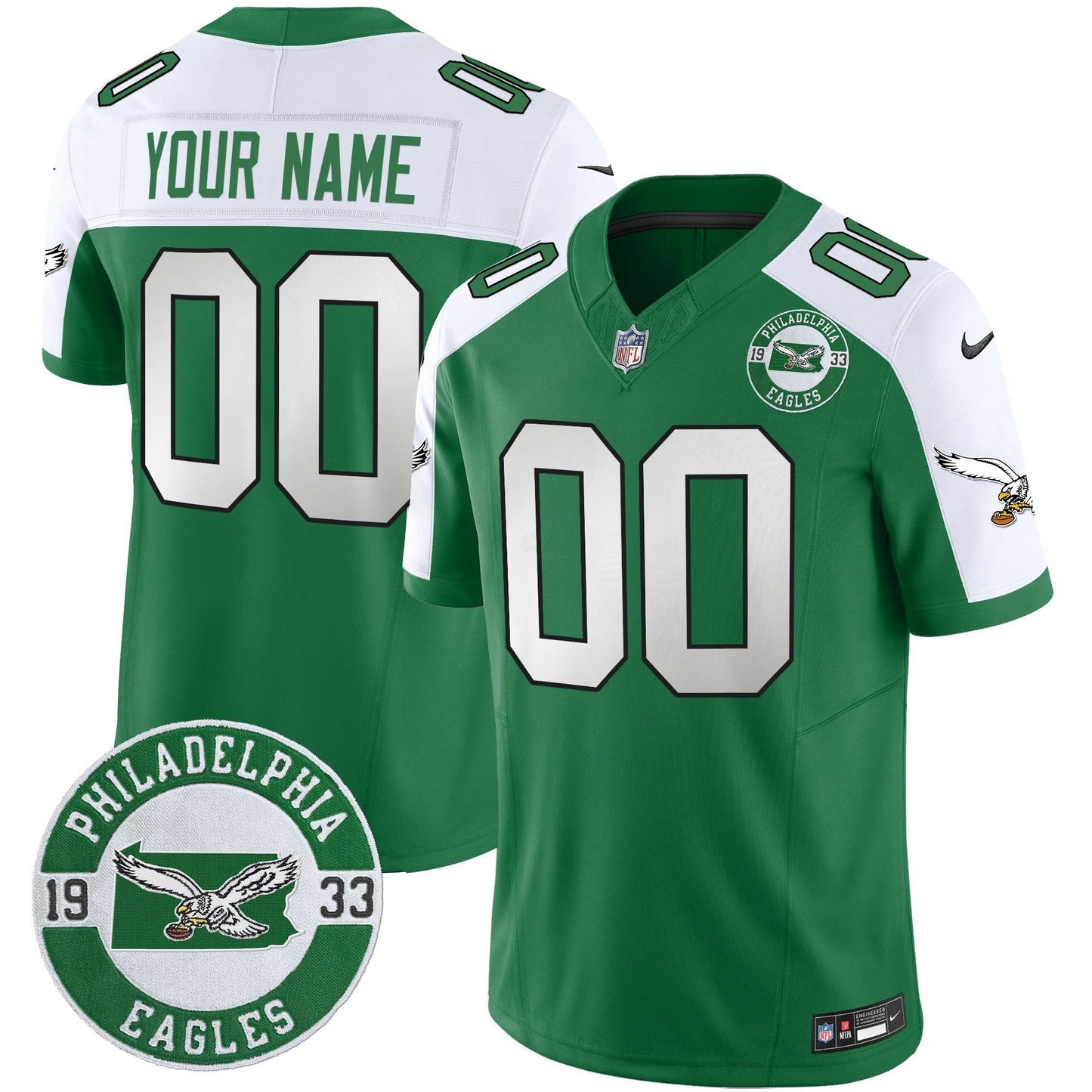 Camisa NFL Philadelphia 2024 Throwback Vapor Limited Jersey – Est. 1933 Patch