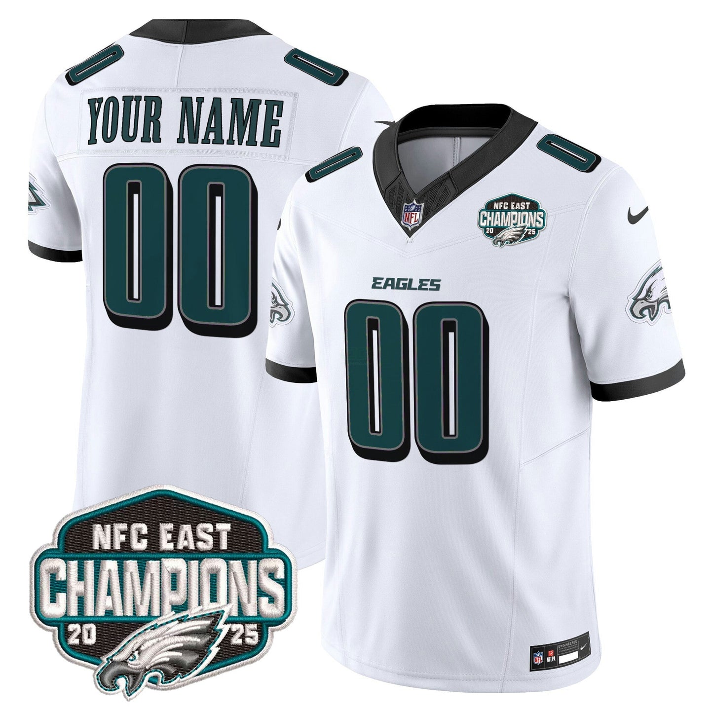 Camisa NFL Philadelphia 2025 NFC East Division Champions Vapor Limited Jersey