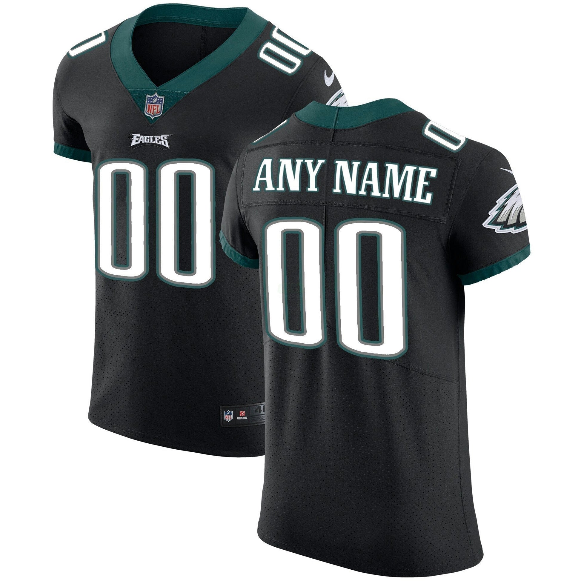 Camisa NFL Philadelphia Custom Vapor Elite Black Jersey - Preta