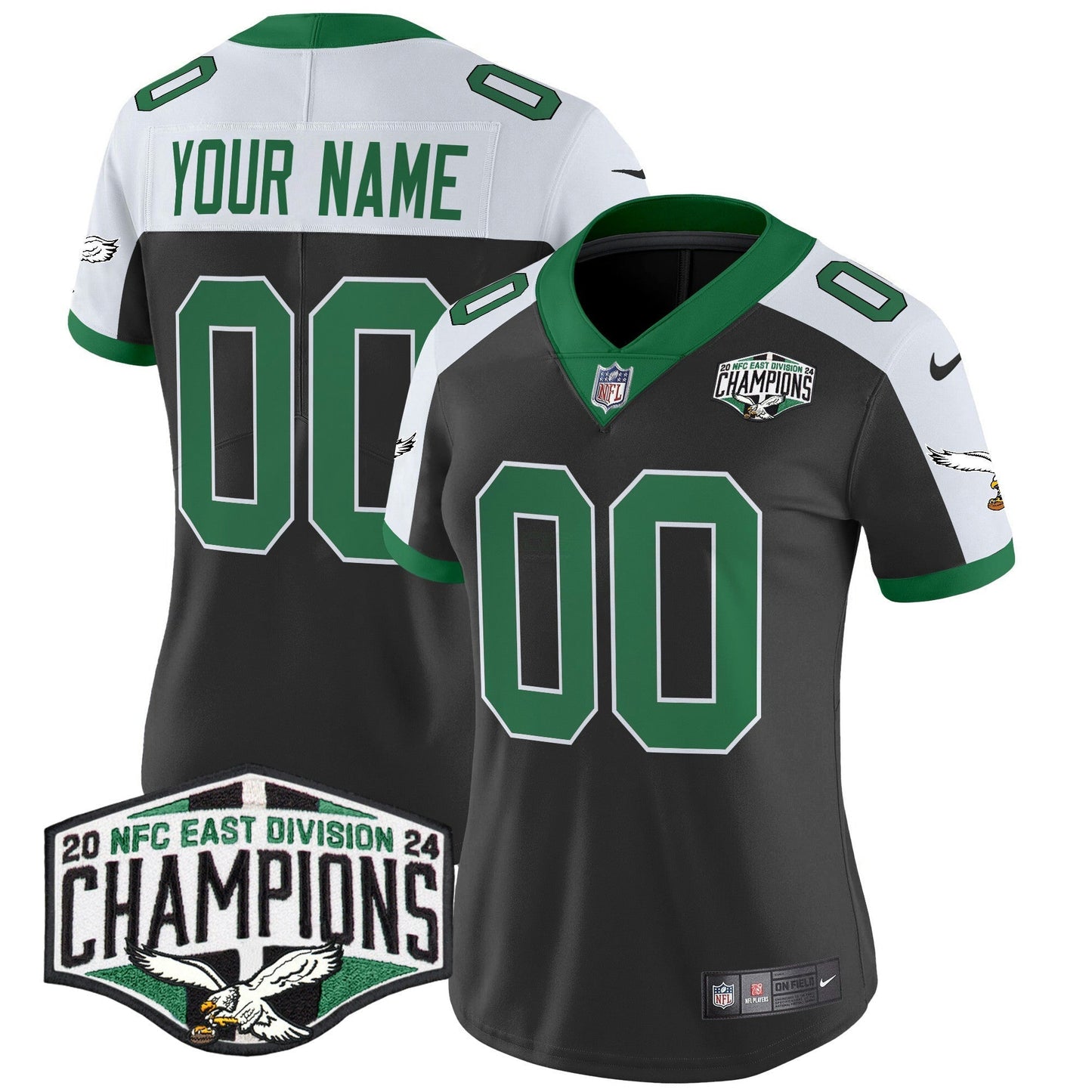 Camisa NFL Philadelphia Kelly Green 2024 NFC East Division Champions Vapor Limited Jersey