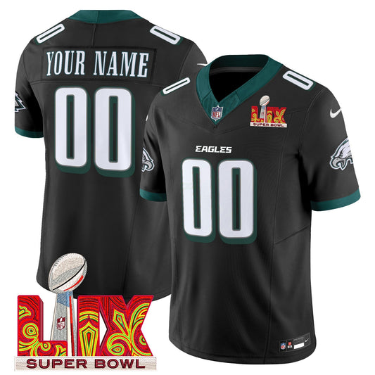 Camisa NFL Philadelphia Super Bowl LIX Patch Vapor Limited Jersey