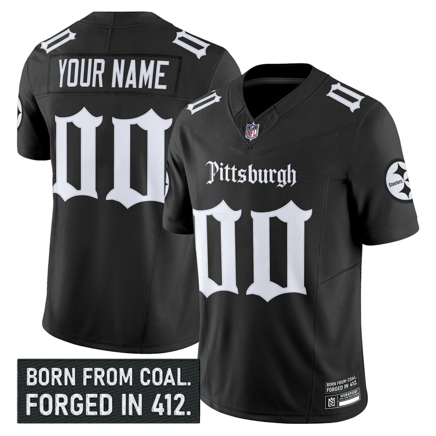 Camisa NFL Pittsburgh ‘Gothic Steel City Edition’ Vapor Limited Jersey