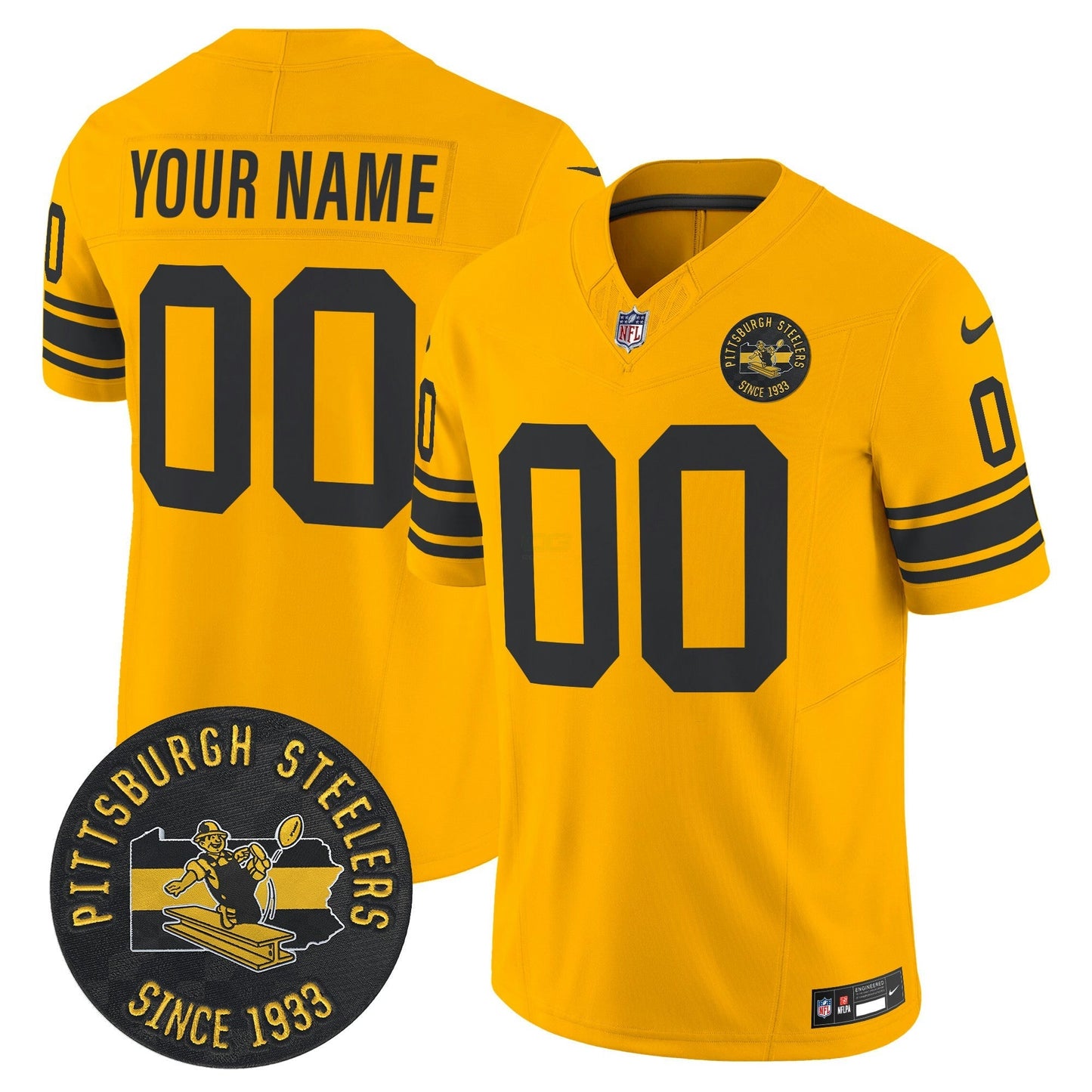 Camisa NFL Pittsburgh Throwback 1962 Vapor Limited Jersey – Est. 1933 Patch