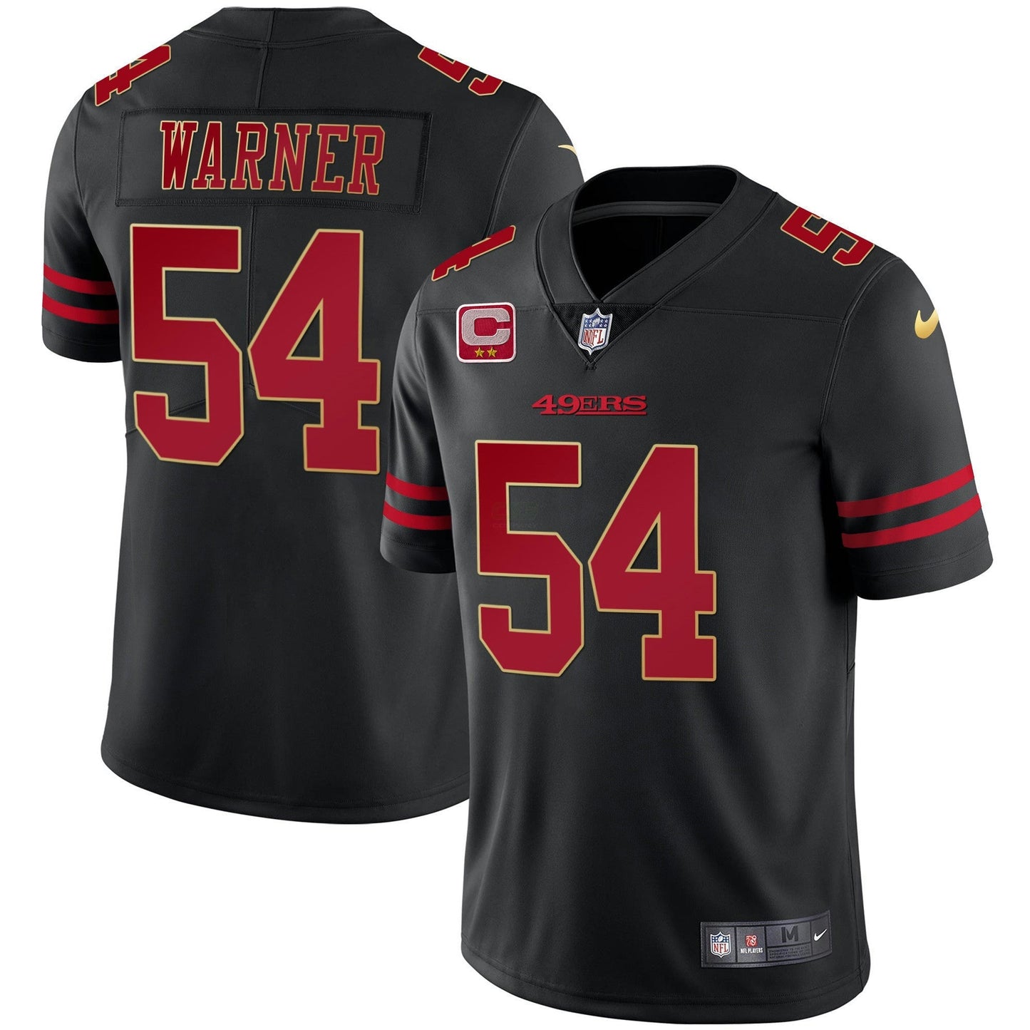 Camisa NFL Preta Dourada Vapor Player Jersey