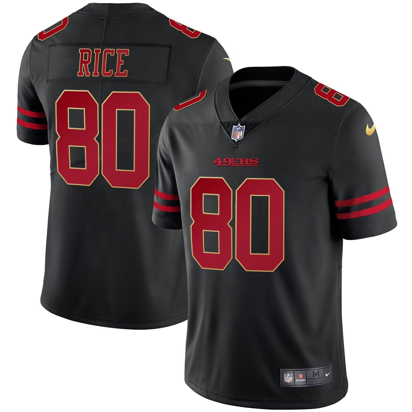 Camisa NFL Preta Dourada Vapor Player Jersey