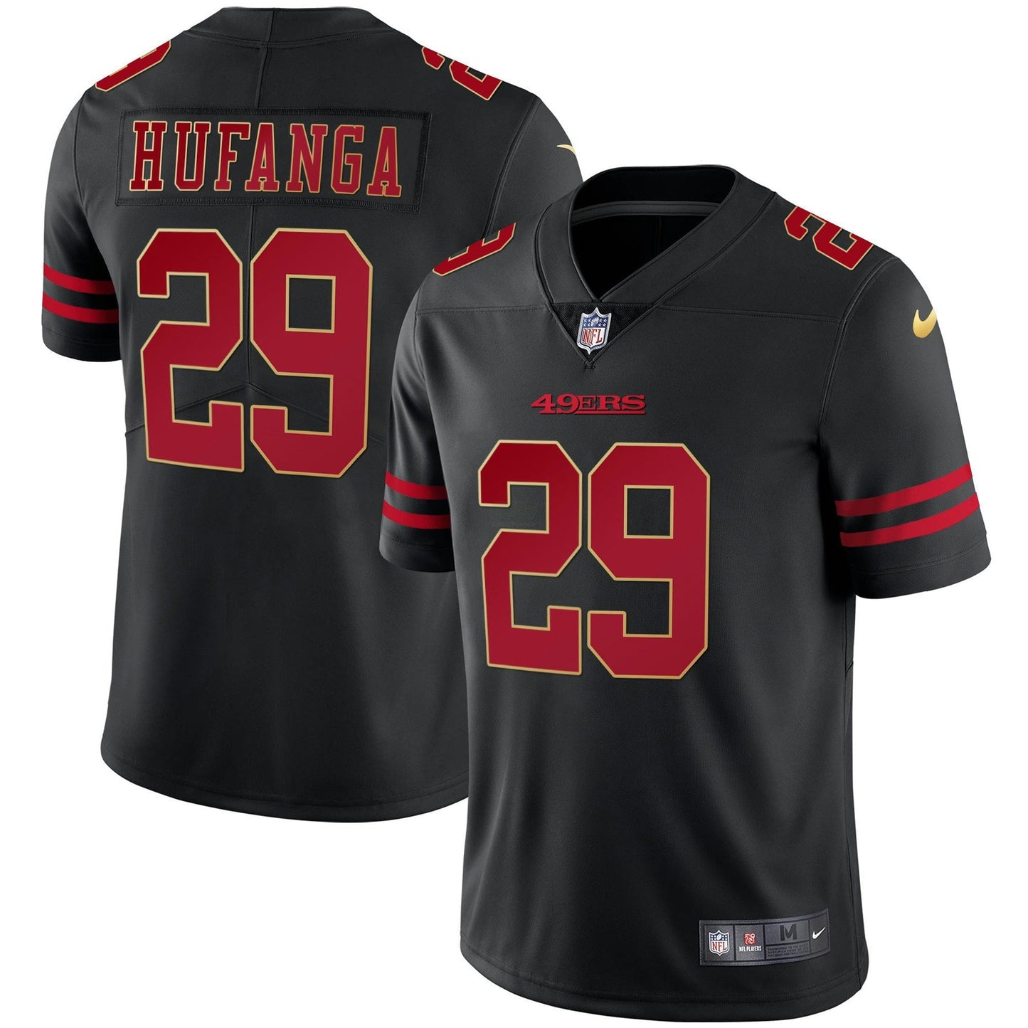 Camisa NFL Preta Dourada Vapor Player Jersey