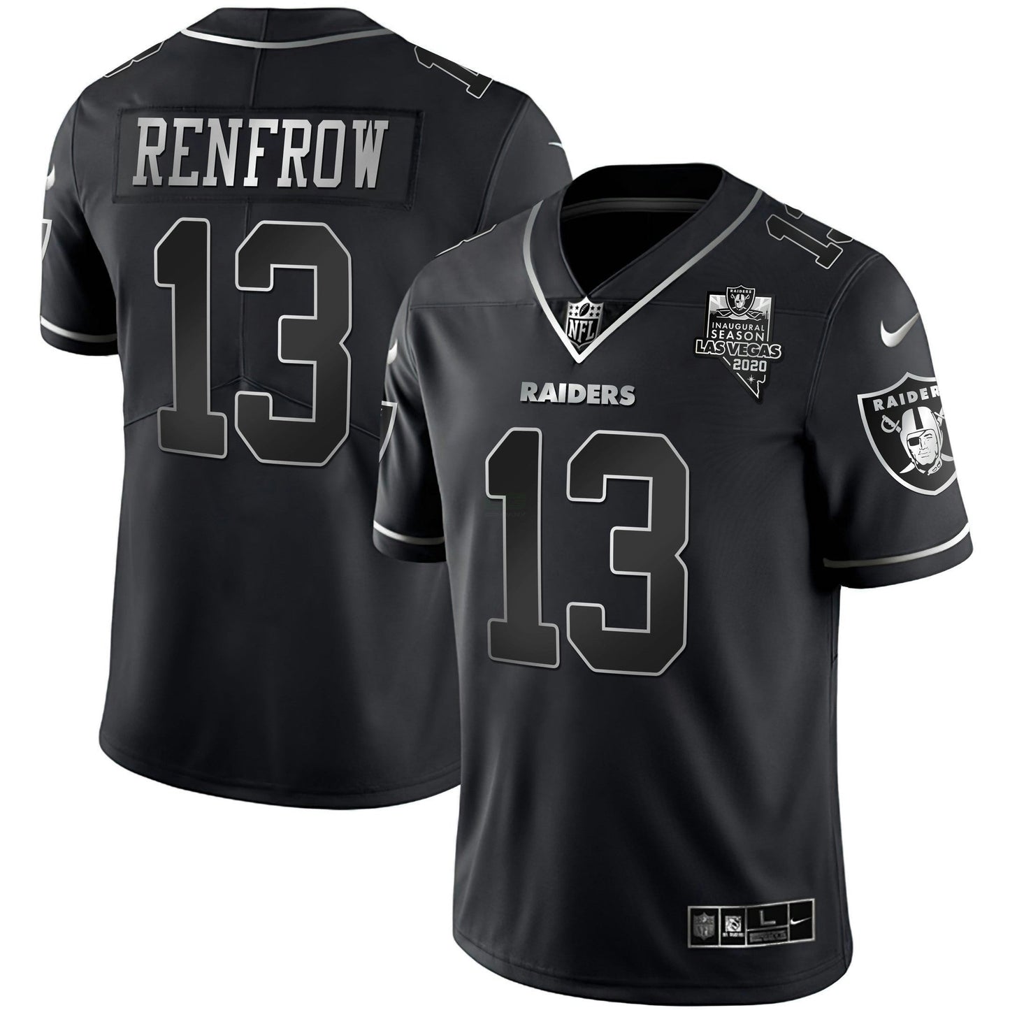 Camisa NFL Preta Prata Vapor