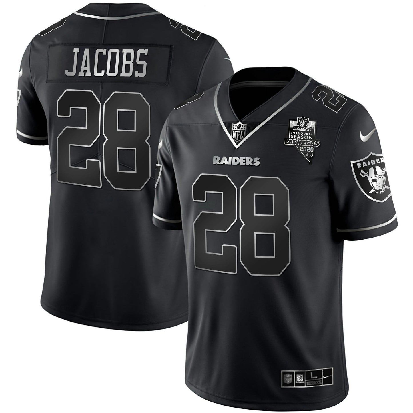 Camisa NFL Preta Prata Vapor