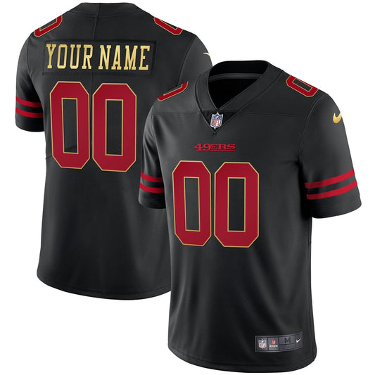 Camisa NFL Preta Vermelha Dourada Blooded Jersey
