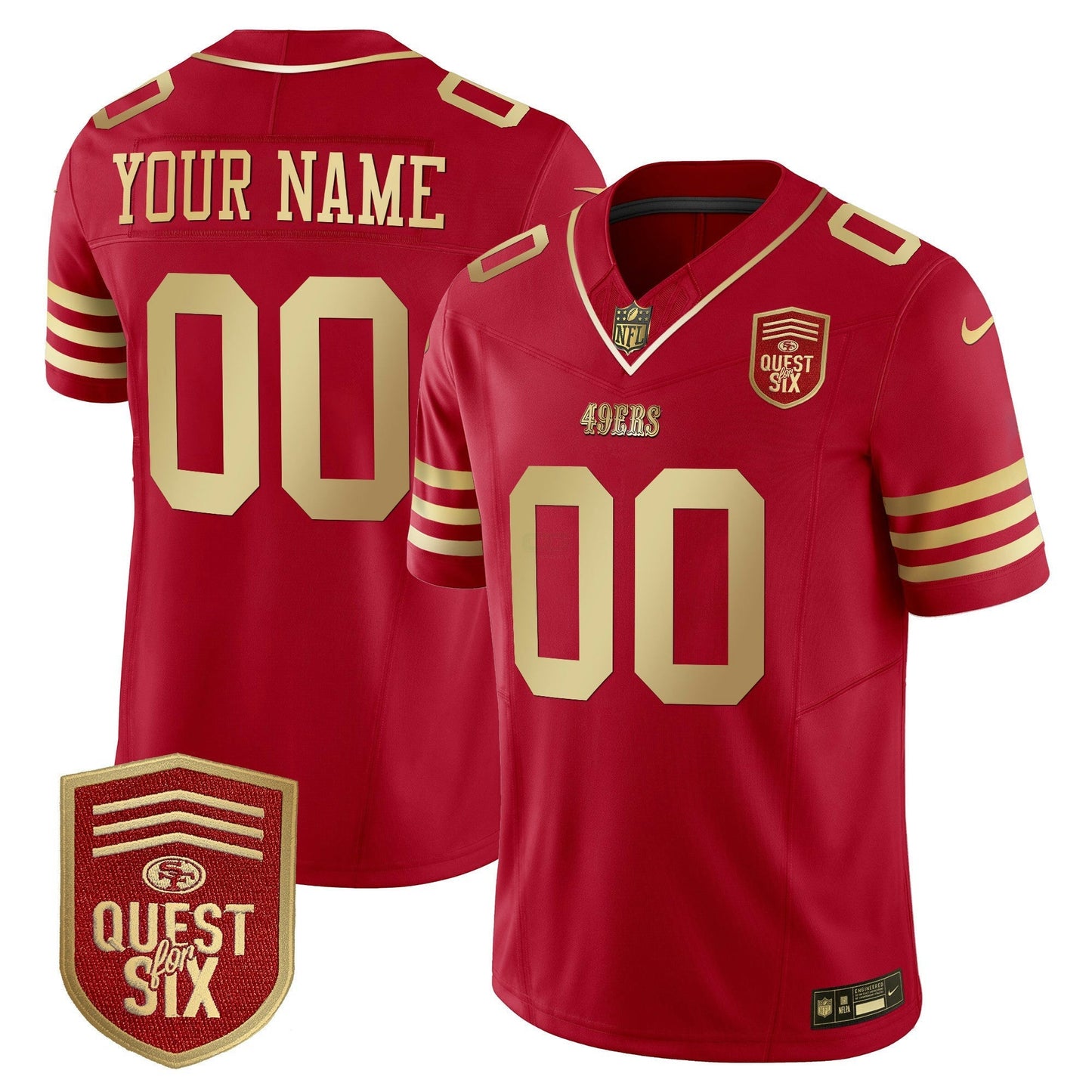 Camisa NFL Quest For Six Patch Vapor Limited Jersey