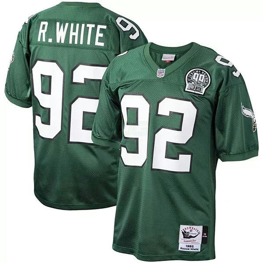 Camisa NFL Reggie White Philadelphia Throwback Jerome Brown Patch Jersey - Verde