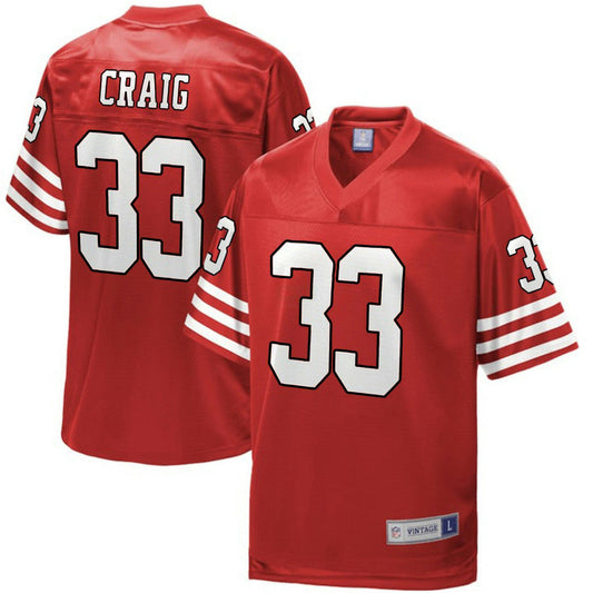 Camisa NFL Roger Craig San Francisco Red Throwback Jersey - Vermelha