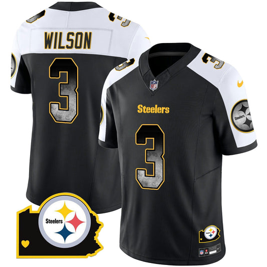 Camisa NFL Russell Wilson Arch Smoke Home Patch Vapor Jersey