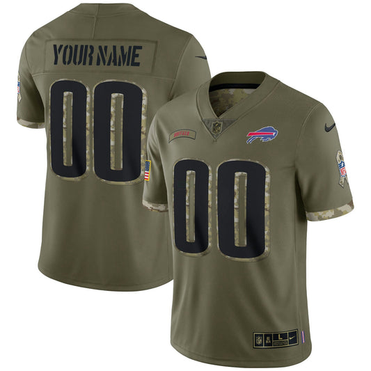 Camisa NFL Buffalo Bills Salute To Service Custom Name and Number - Salute To Service