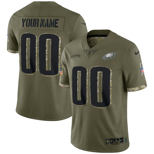 Camisa NFL Philadelphia Eagles Salute To Service Custom Name and Number - Salute To Service