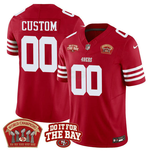 Camisa NFL San Francisco 5x World Champions & “Do It For The Bay” Patch Limited Jersey