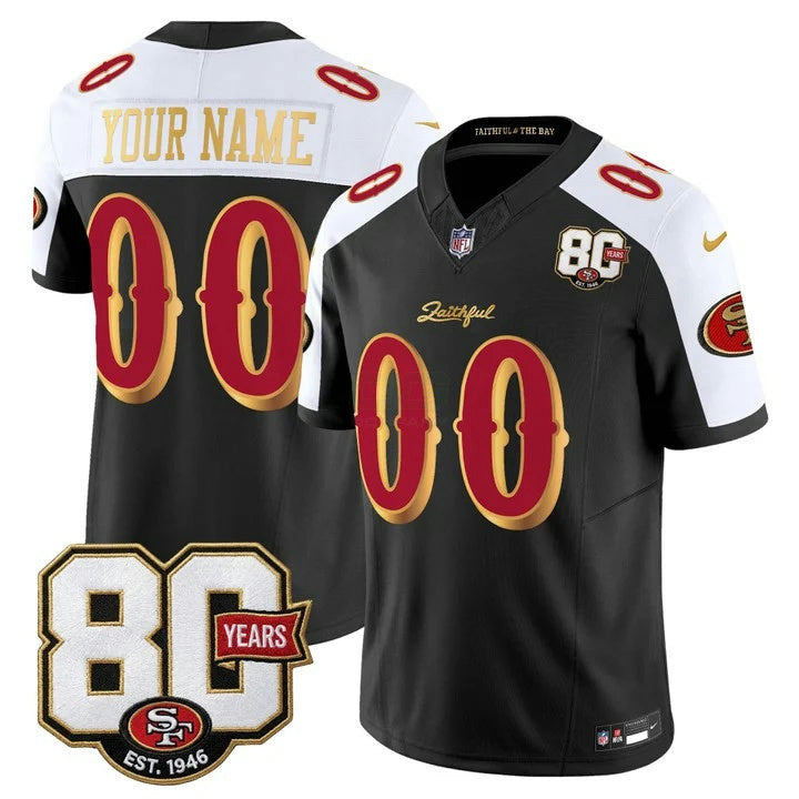 Camisa NFL San Francisco 49ers San Francisco 80th Anniversary Patch Jersey - Rivalries Edition