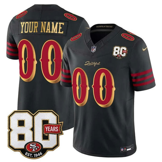 Camisa NFL San Francisco 49ers San Francisco 80th Anniversary Patch Jersey - Rivalries Edition