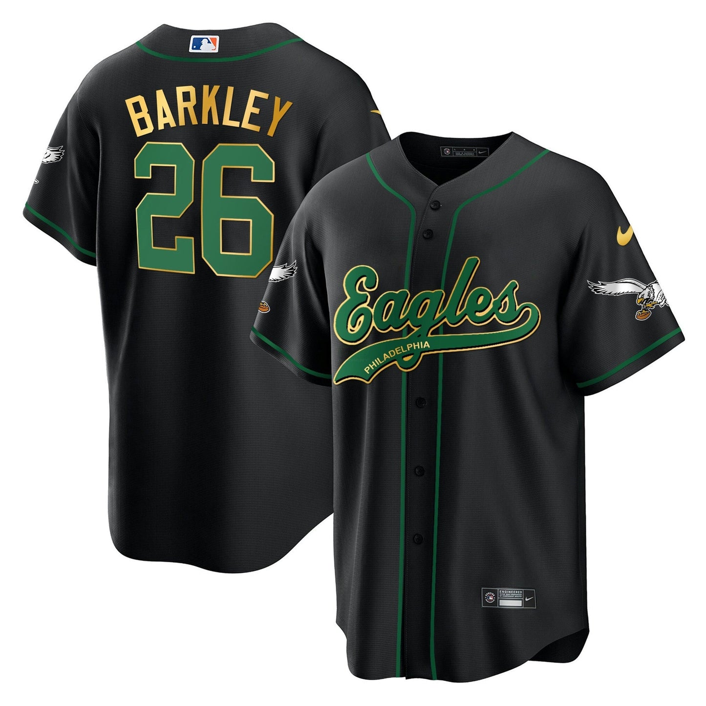 Camisa NFL Saquon Barkley Kelly Green Jersey