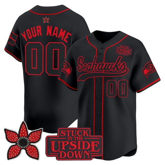 Camisa NFL Seattle ‘Stranger Things Edition’ Vapor Jersey - Custom