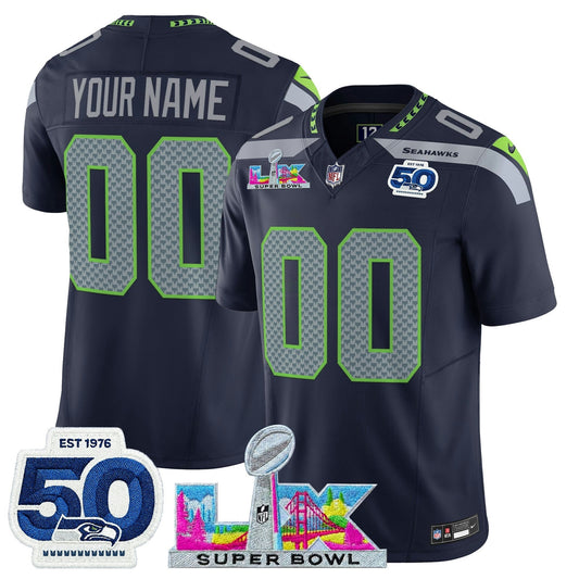 Camisa NFL Seattle “Super Bowl LX & 50th Patch” Vapor Limited Jersey