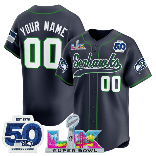 Camisa NFL Seattle “Super Bowl LX & United States 250th Anniversary Patch” Vapor Jersey