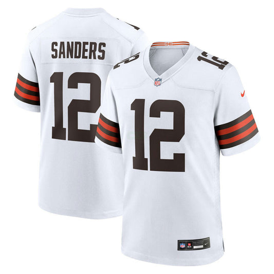 Camisa NFL Shedeur Sanders #12 Cleveland 2025 Branca Jersey - Cleveland Browns