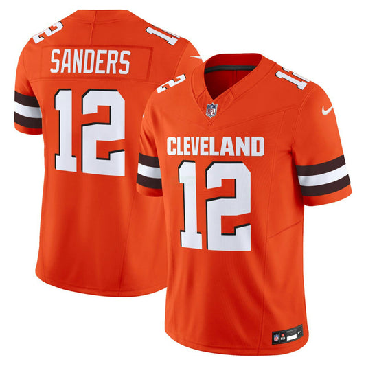 Camisa NFL Shedeur Sanders #12 Cleveland 2025 Laranja Jersey - Cleveland Browns