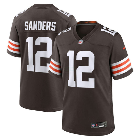 Camisa NFL Shedeur Sanders #12 Cleveland 2025 Marrom Jersey - Cleveland Browns