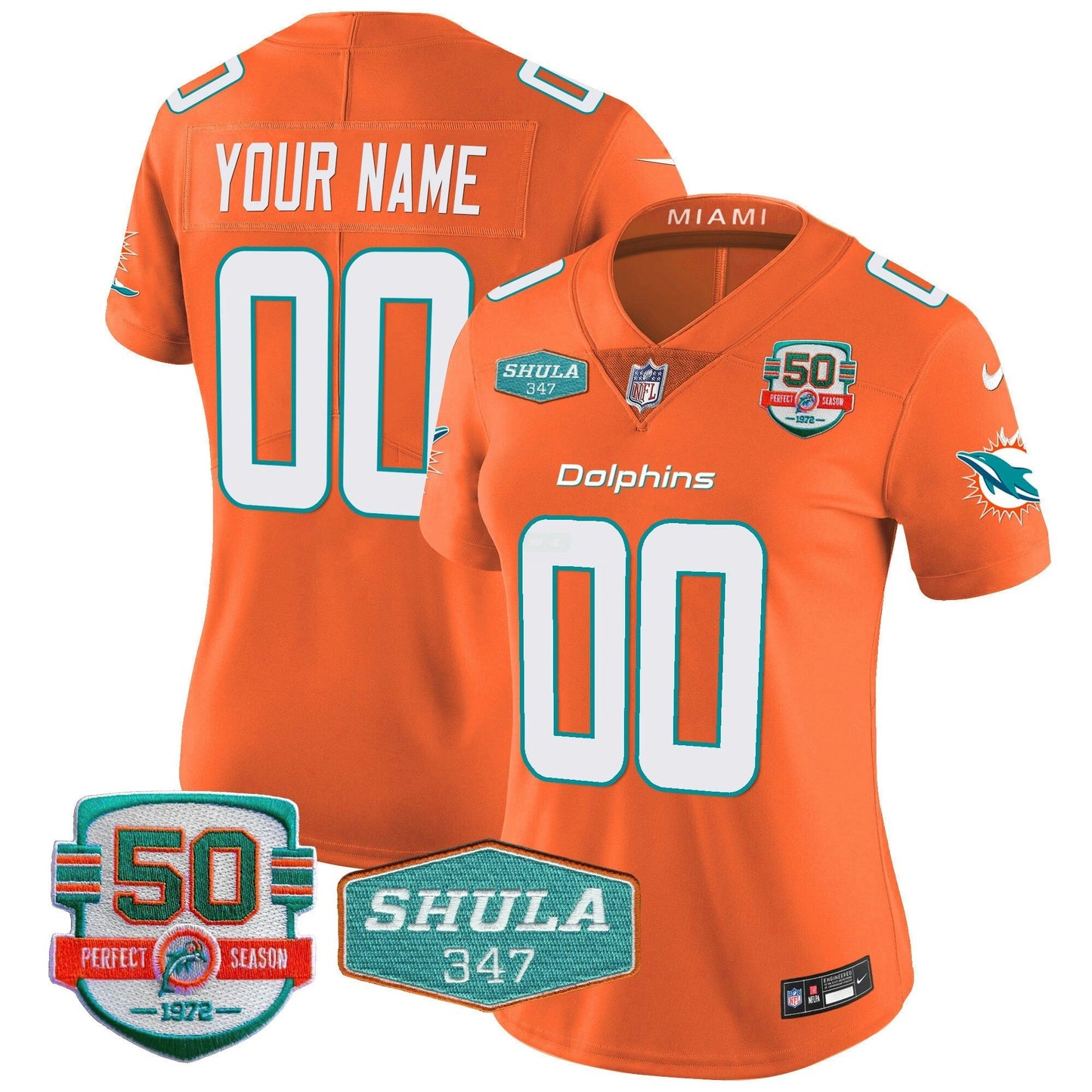 Camisa NFL Shula 347 Patch Vapor Jersey