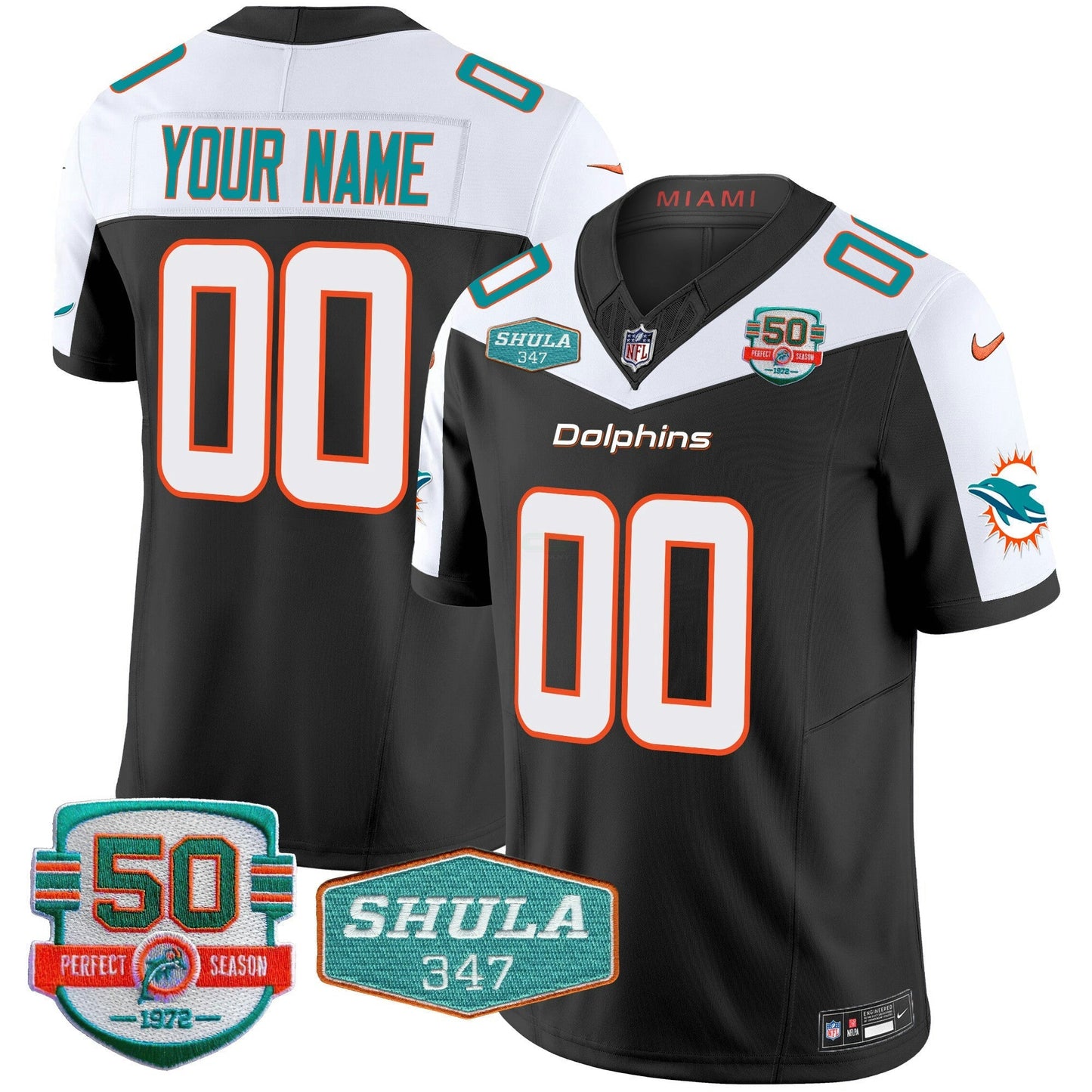 Camisa NFL Shula 347 Patch Vapor Limited Jersey V2