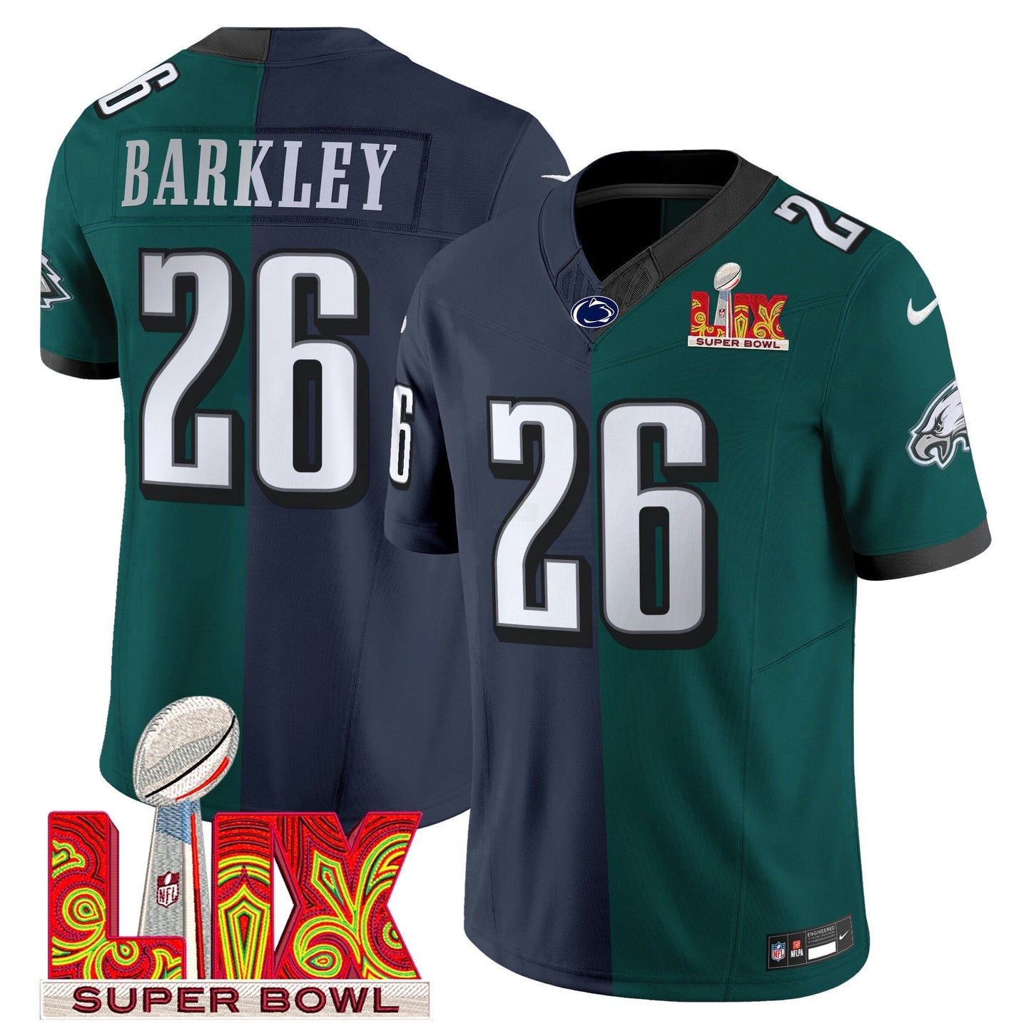 Camisa NFL Split Midnight Verde Super Bowl LIX & College Football Vapor Limited Jersey