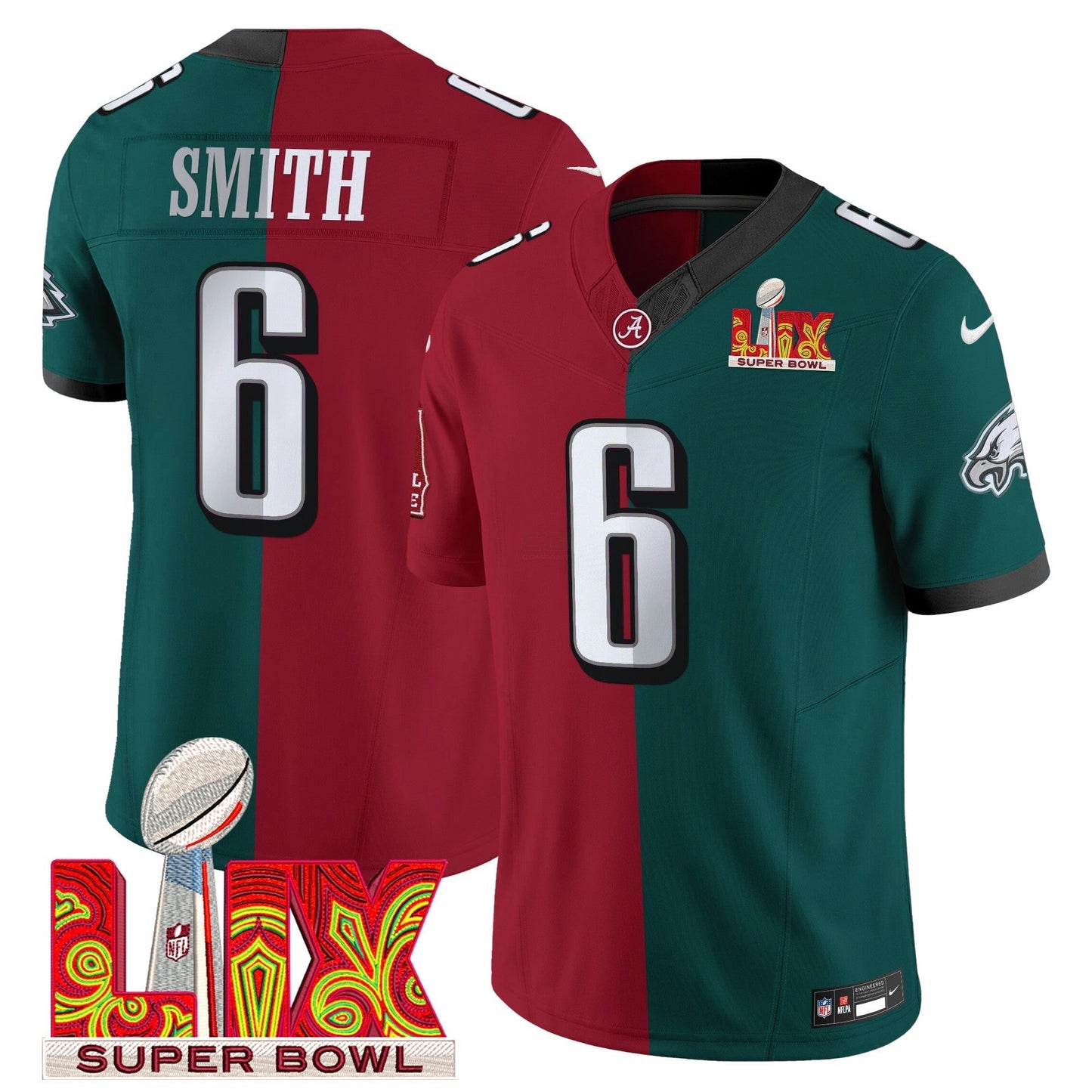 Camisa NFL Split Midnight Verde Super Bowl LIX & College Football Vapor Limited Jersey