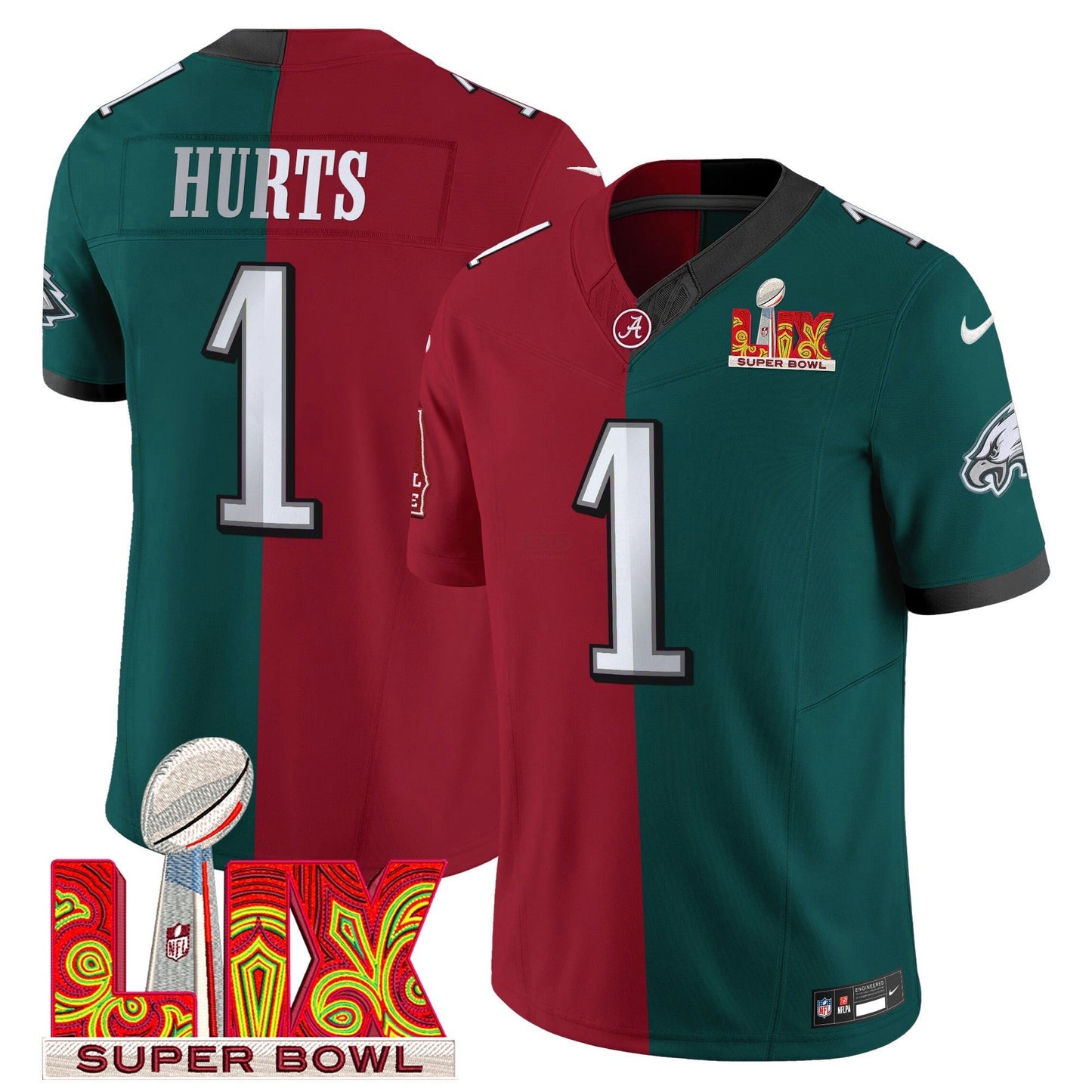 Camisa NFL Split Midnight Verde Super Bowl LIX & College Football Vapor Limited Jersey